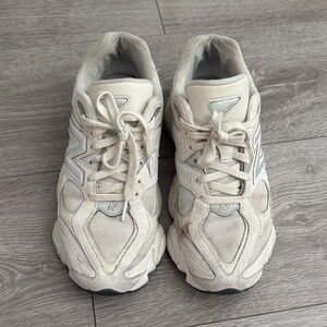 New Balance Off-White and Light Gray Sneakers